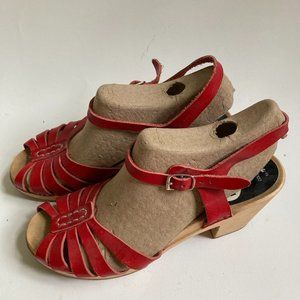 Swedish Hasbeens for H&M Heeled Sandal Clogs